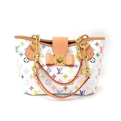 LOUIS VUITTON Monogram Multicolor Annie MM White